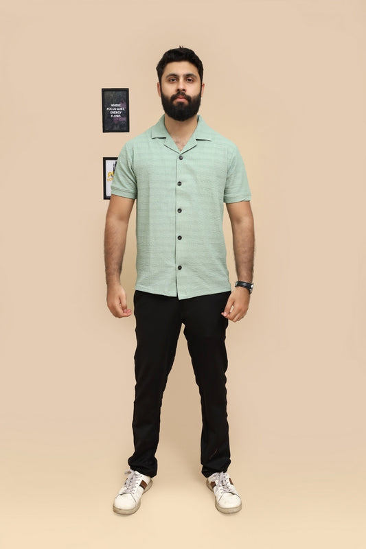 Mint Green Crinkle Cuban