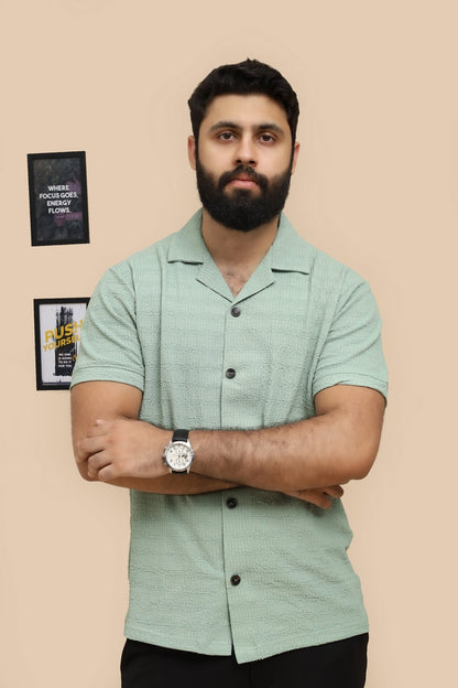 Mint Green Crinkle Cuban