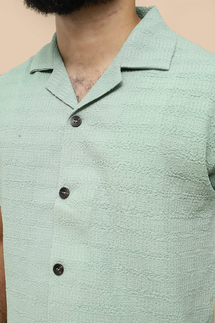 Mint Green Crinkle Cuban