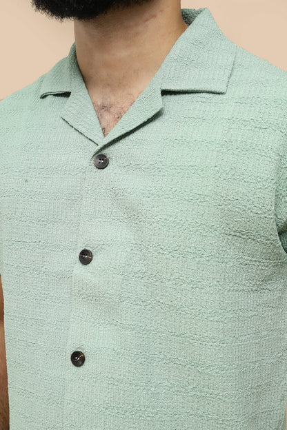 Mint Green Crinkle Cuban