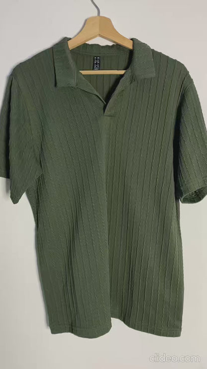 Olive Green Knitted Polo