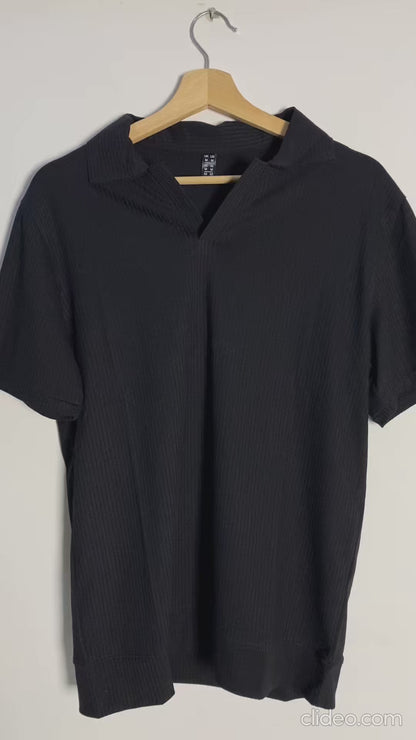 Drop Needle Black Polo