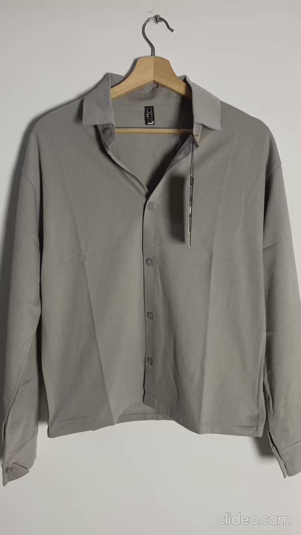 Cropped Gray Button Down Shirt FS