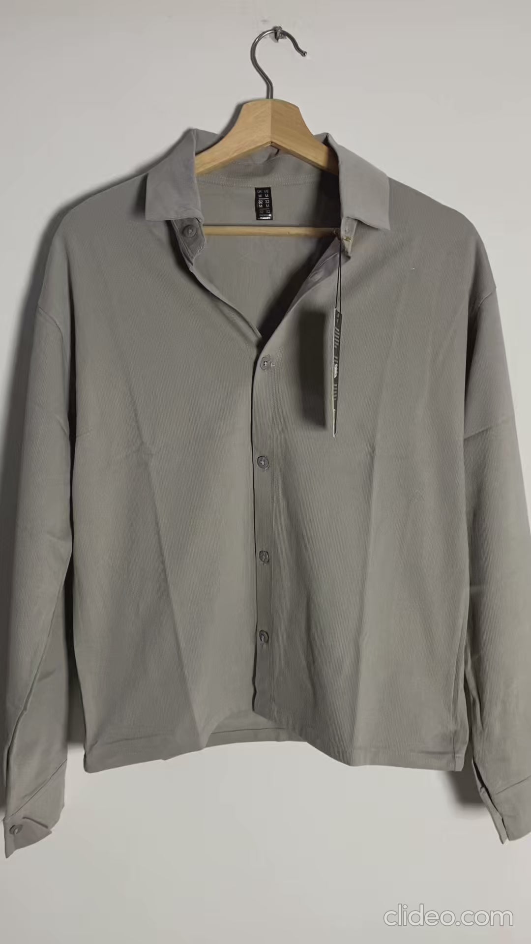 Cropped Gray Button Down Shirt FS